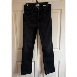 FRAME Le High Straight Long Jeans Washed Black High Rise Straight Leg Size 29